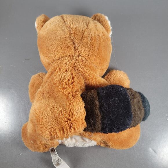 Russ Berrie Rollo Puppet Plush Brown Raccoon Hand Puppet 9" Vintage Toy - Picture 6 of 16